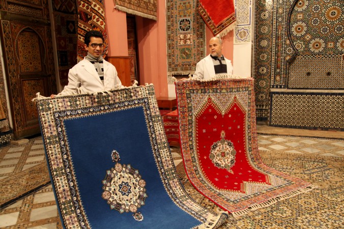 Rug shopping in Fez, Morocco