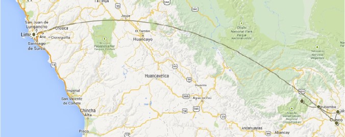 Map of Peru Trip
