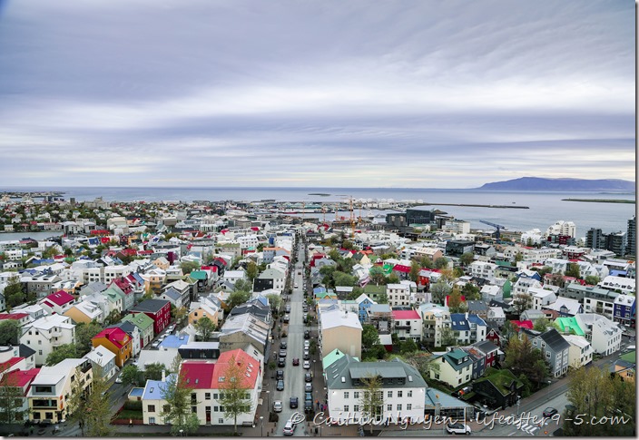 View of Reykjavik from top of Hallgrímskirkja