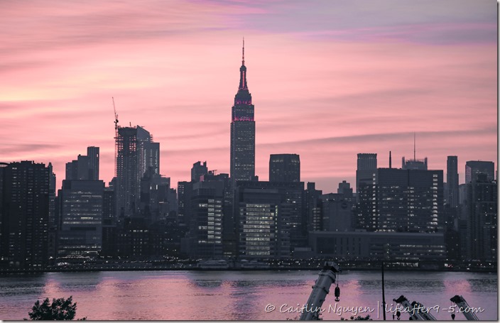 Empire State Building at sunset